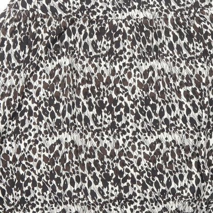 Ann Taylor Womens Brown Animal Print Viscose Swing Skirt Size M - Leopard Pattern