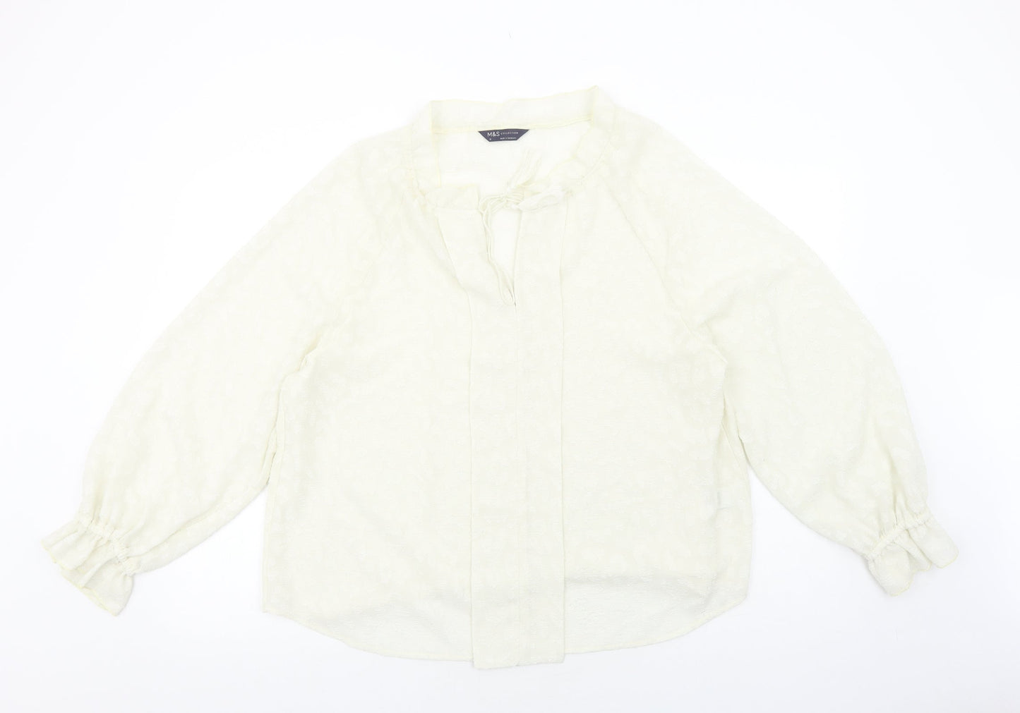 Womens UK Size 16 Marks and Spencer Ivory Basic Blouse