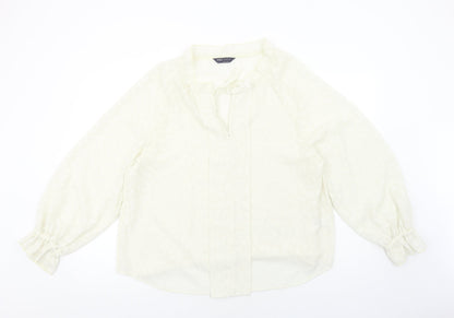 Womens UK Size 16 Marks and Spencer Ivory Basic Blouse