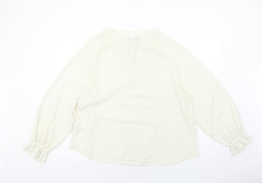 Womens UK Size 16 Marks and Spencer Ivory Basic Blouse