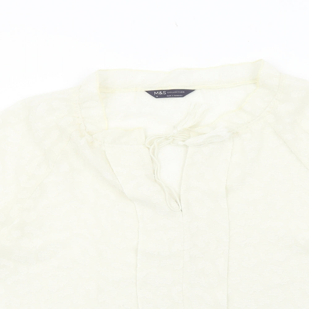 Womens UK Size 16 Marks and Spencer Ivory Basic Blouse