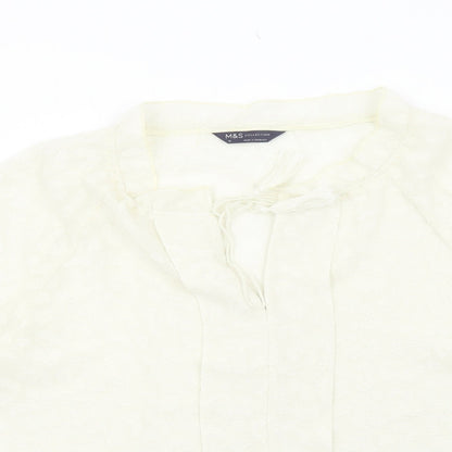 Womens UK Size 16 Marks and Spencer Ivory Basic Blouse