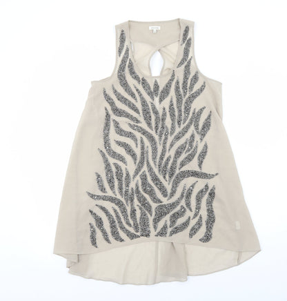 Womens UK Size 10 River Island Brown Tunic Tank