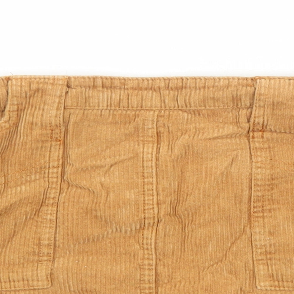 BDG Womens Brown Cotton Mini Skirt Size S Zip
