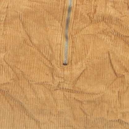 BDG Womens Brown Cotton Mini Skirt Size S Zip