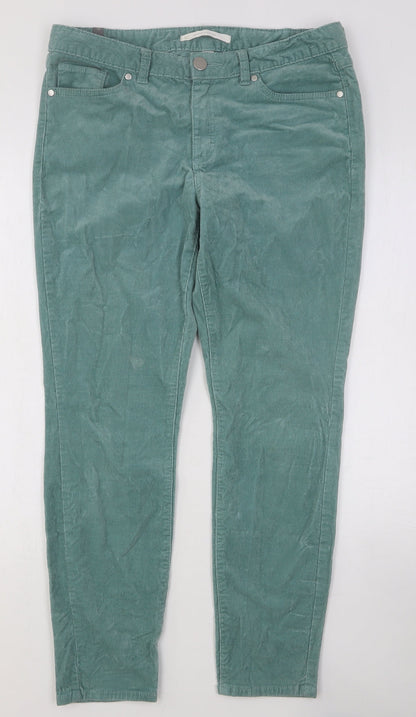 Lauren Conrad Womens Green Cotton Skinny Jeans Size 10 Regular Button