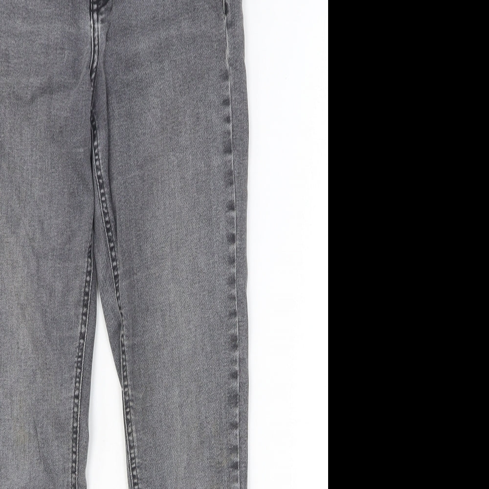 Womens UK Size 28 Preworn Relaxed Fit Skinny Grey Jeans