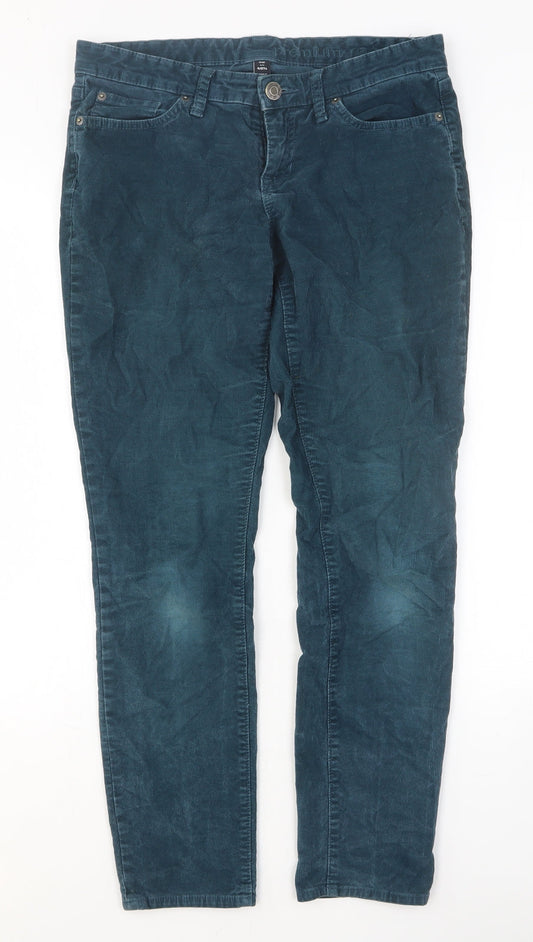 Womens UK Size 27 in Gap Slim Fit  Green Trousers