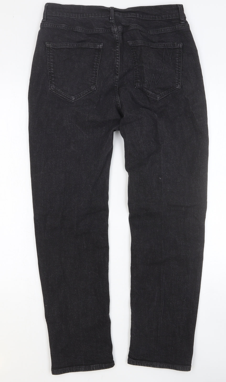 Mens UK Size 30 in Preworn Regular Fit Straight Black Jeans
