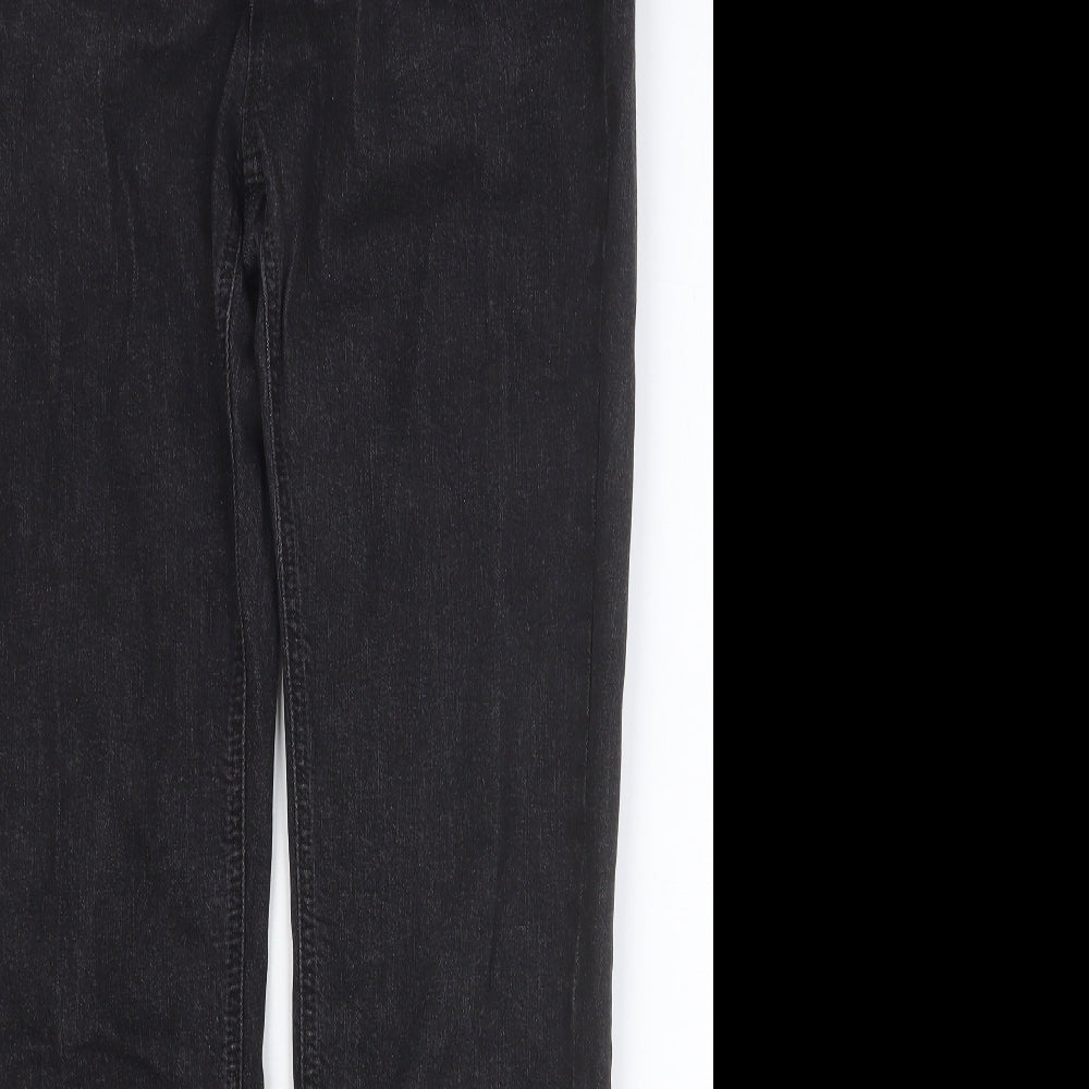 Mens UK Size 30 in Preworn Regular Fit Straight Black Jeans