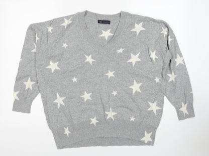 Womens UK Size L Marks and Spencer Grey Pullover Jumper