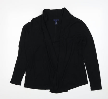 Gap Womens Black V-Neck Cotton Cardigan Jumper Size M