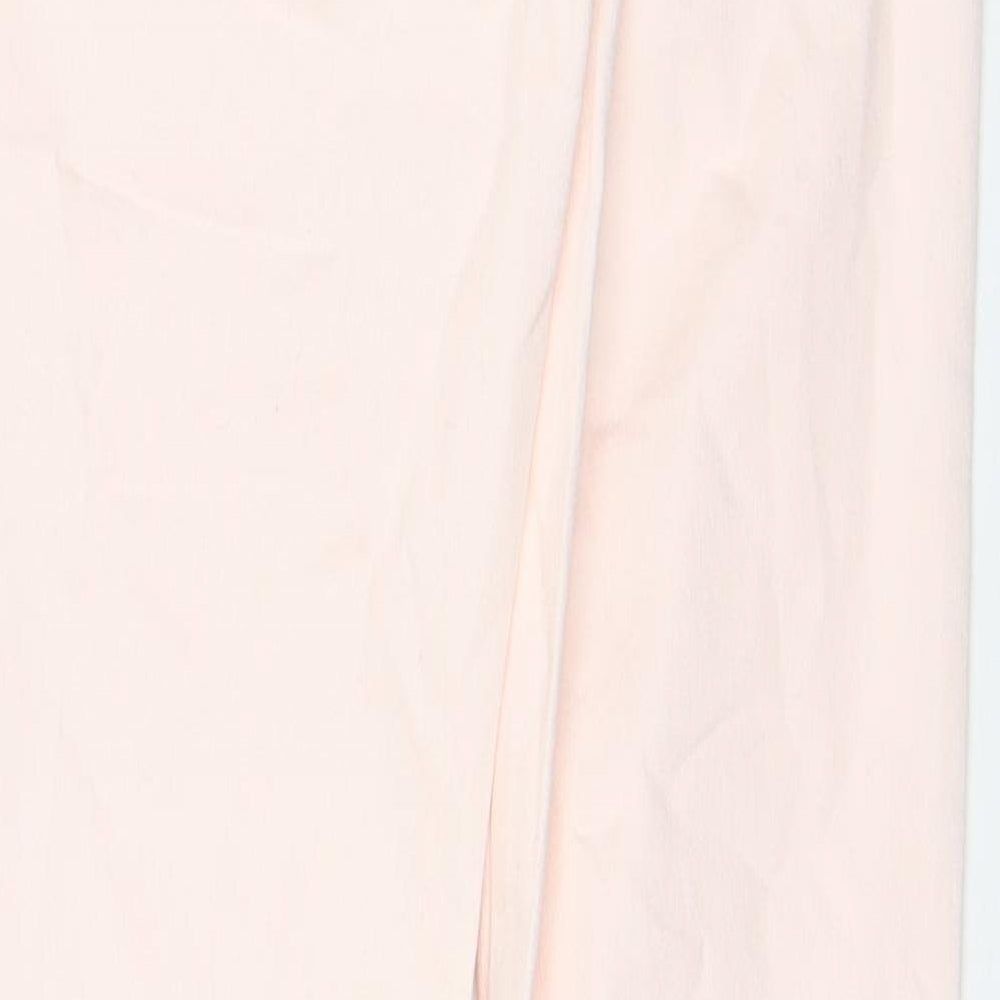 Divided by H&M Womens Pink Cotton Skinny Jeans Size 12 Regular Zip
