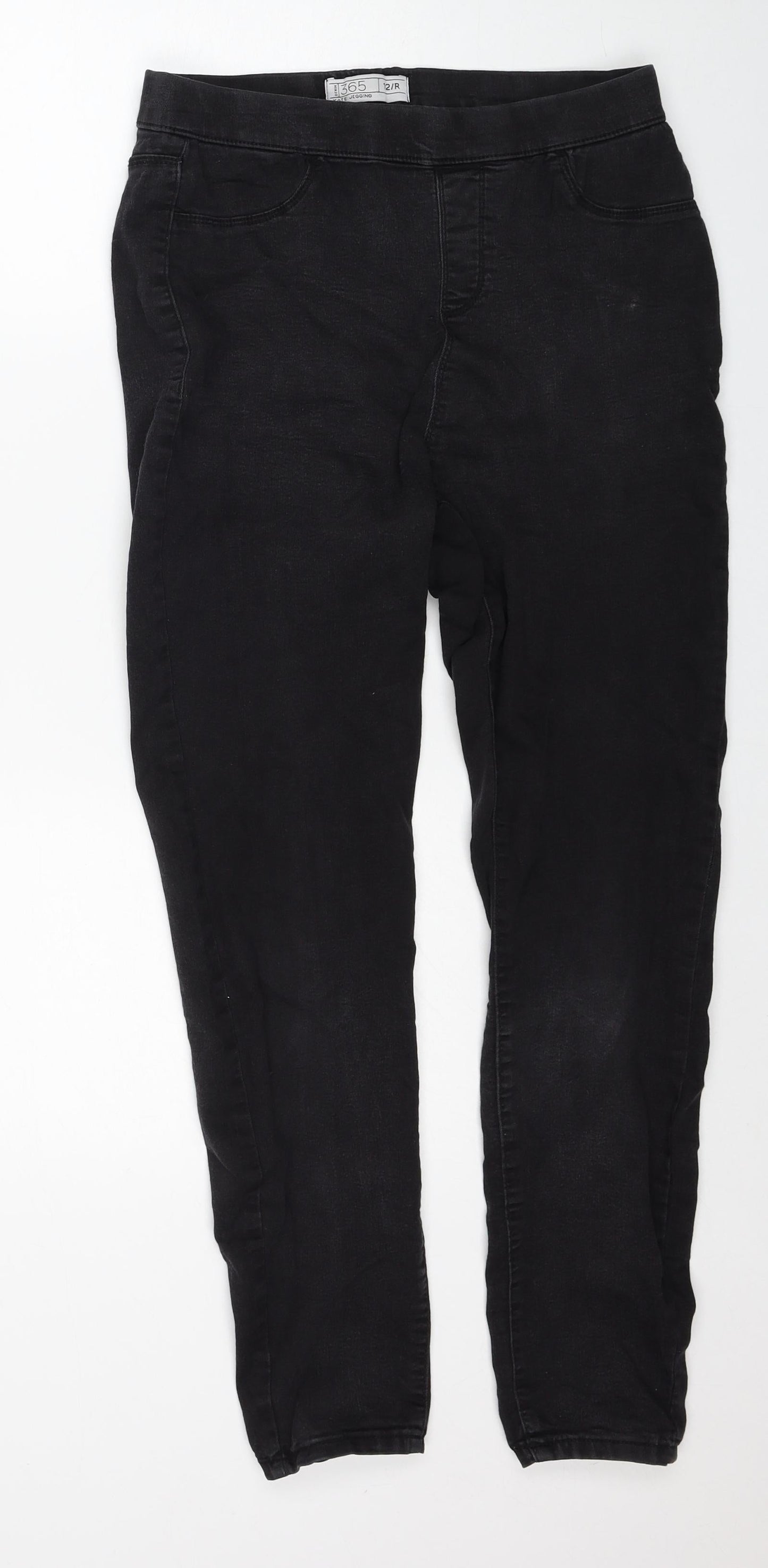 Denim 365 Womens Black Cotton Jegging Jeans Size 12 Regular