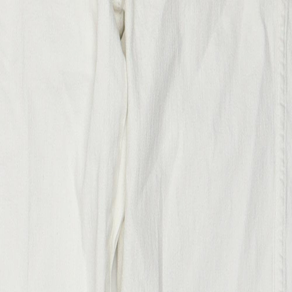 Womens UK Size 28 H&M Regular Fit Skinny White Jeans