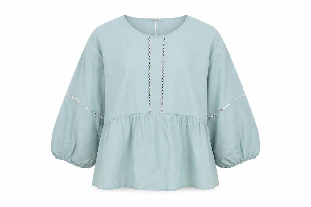 Womens UK Size 14 Marks and Spencer Blue Basic Blouse