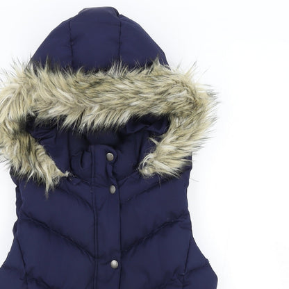 Womens UK Size M Gap Blue Quilted Coat