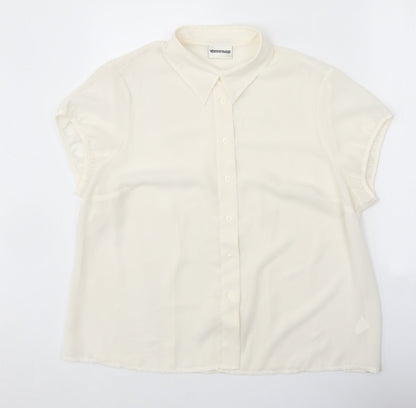 Womens UK Size 20 essence White Basic Button-Up