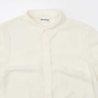 Womens UK Size 20 essence White Basic Button-Up