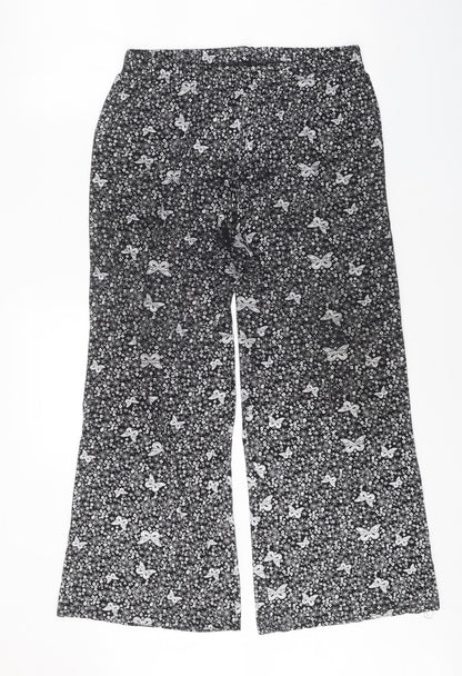 Womens UK Size 29 Preworn Regular Fit  Black Trousers