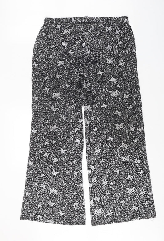 Womens UK Size 29 Preworn Regular Fit  Black Trousers