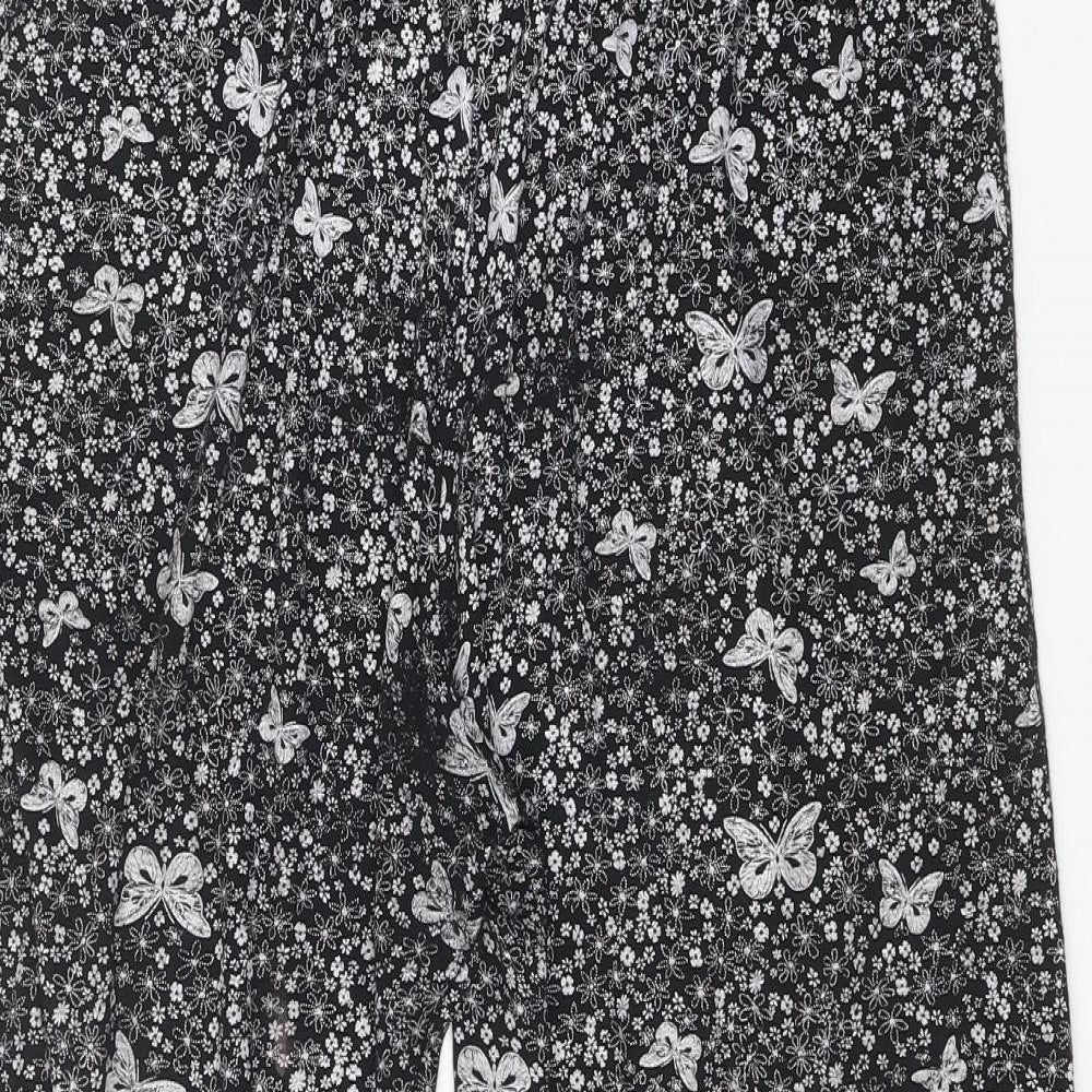 Womens UK Size 29 Preworn Regular Fit  Black Trousers