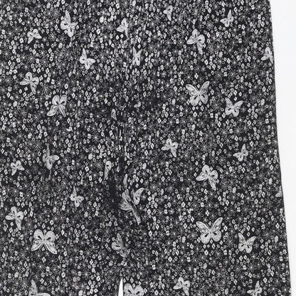 Womens UK Size 29 Preworn Regular Fit  Black Trousers