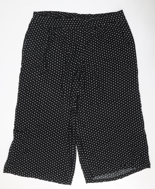 essence Womens Black Polka Dot Viscose Trousers Size 32 Regular