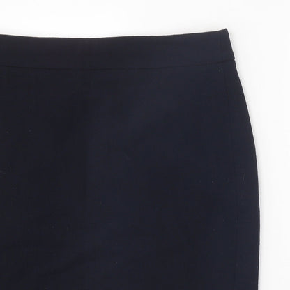 Armani Collezioni Womens Blue Polyester Straight & Pencil Skirt Size 20 Zip