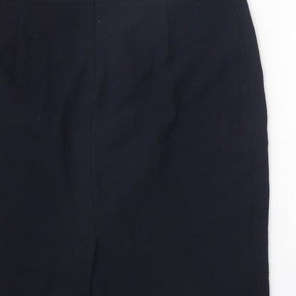 Armani Collezioni Womens Blue Polyester Straight & Pencil Skirt Size 20 Zip