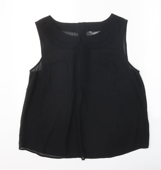 Womens UK Size 14 Limited Black Basic Tank
