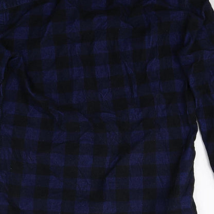 Mens UK Size S Marks and Spencer Blue  Button-Up Long Sleeve Casual Shirt