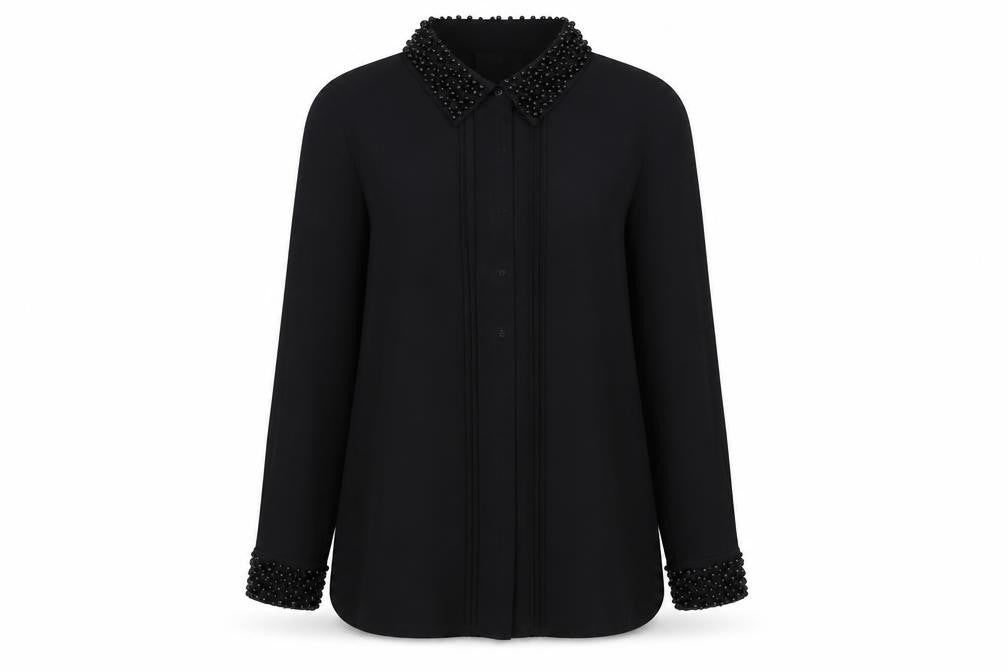 Womens UK Size 8 Wallis Black Basic Button-Up