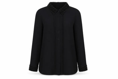 Womens UK Size 8 Wallis Black Basic Button-Up