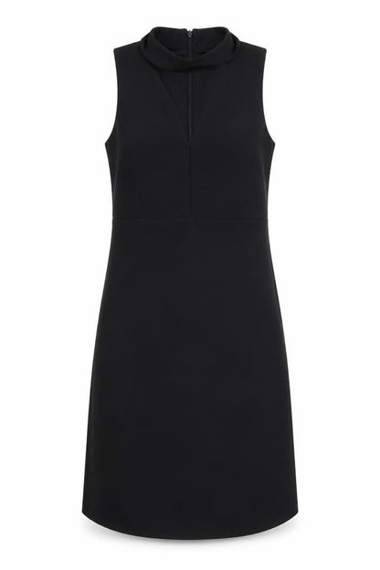 New Look Womens Black Polyester Shift Size 8 Halter Zip - Keyhole Front