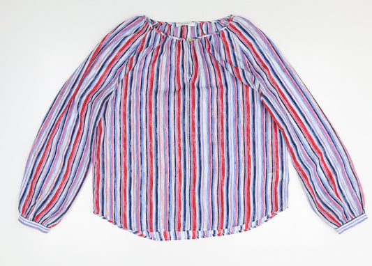 Womens UK Size 12 Classic Multicoloured Basic Blouse