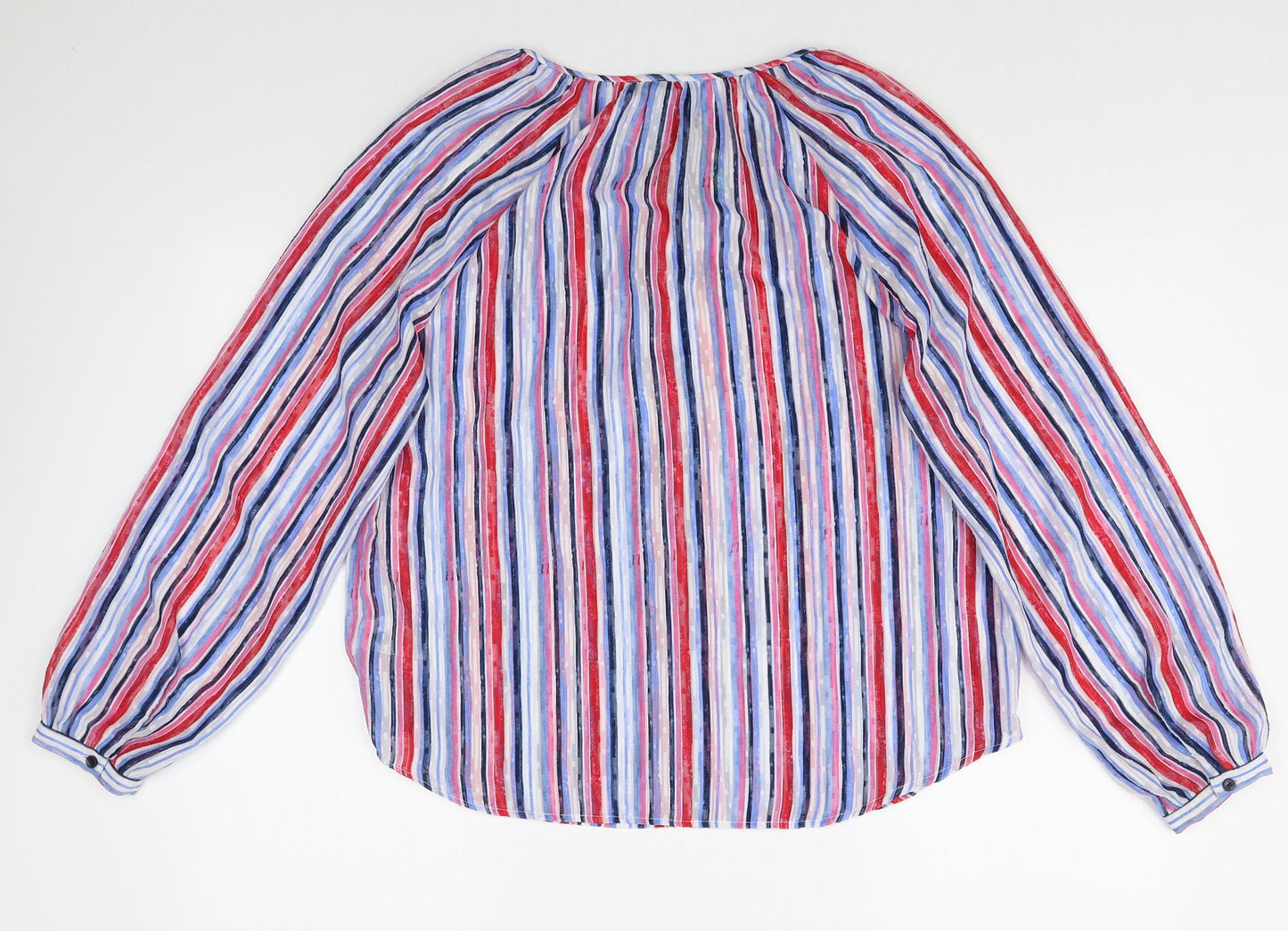 Womens UK Size 12 Classic Multicoloured Basic Blouse