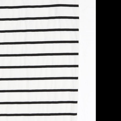 ODEL Womens White Striped Polyester Straight & Pencil Skirt Size 8 Drawstring