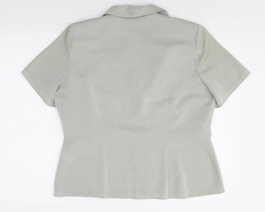 Bonmarche Womens Green Polyester Jacket Suit Top Size 16