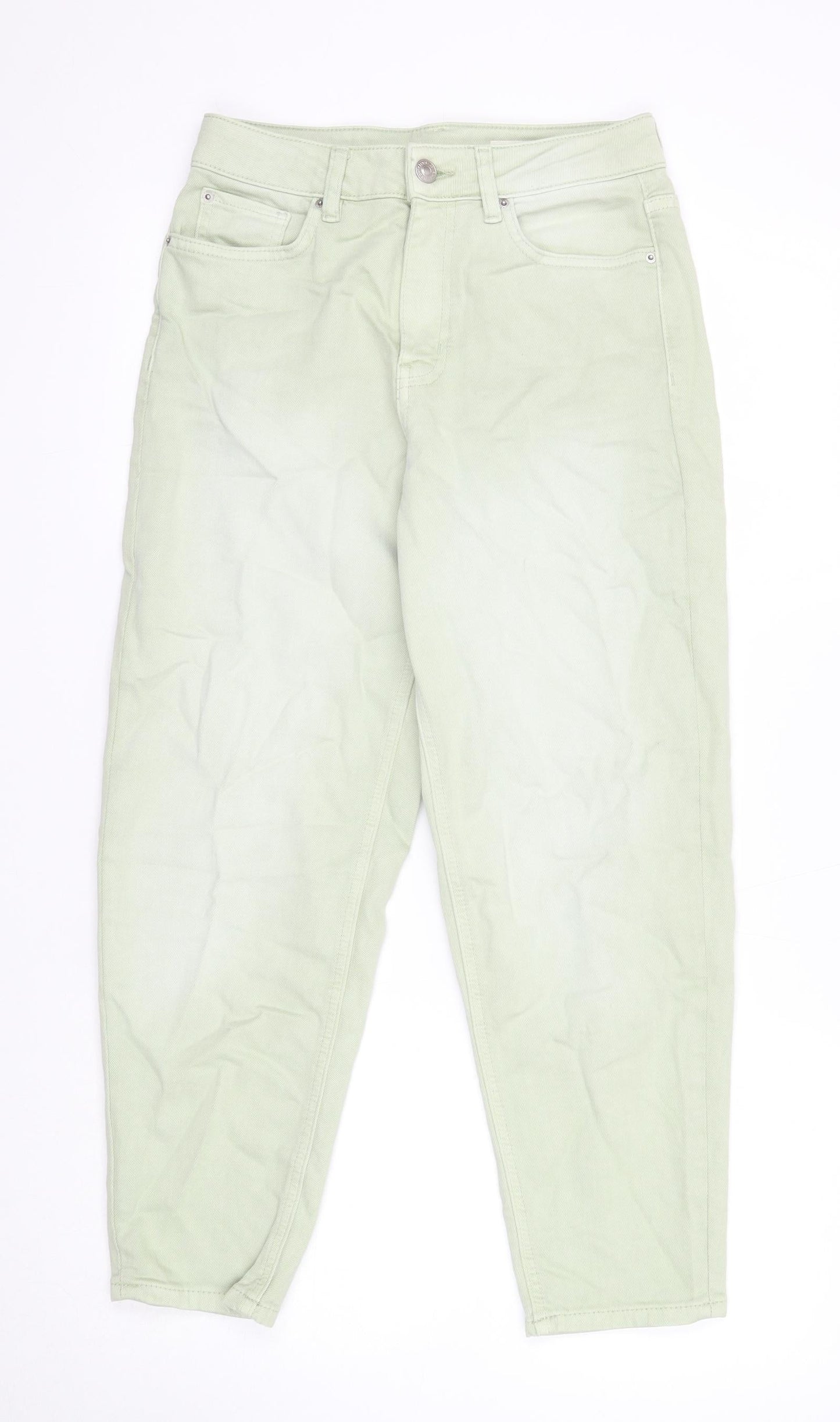 Womens UK Size 8 Marks and Spencer Regular Fit Boyfriend Green Jeans
