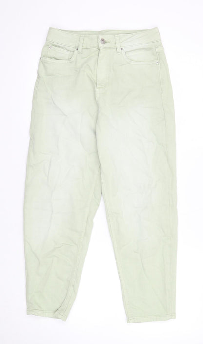 Womens UK Size 8 Marks and Spencer Regular Fit Boyfriend Green Jeans