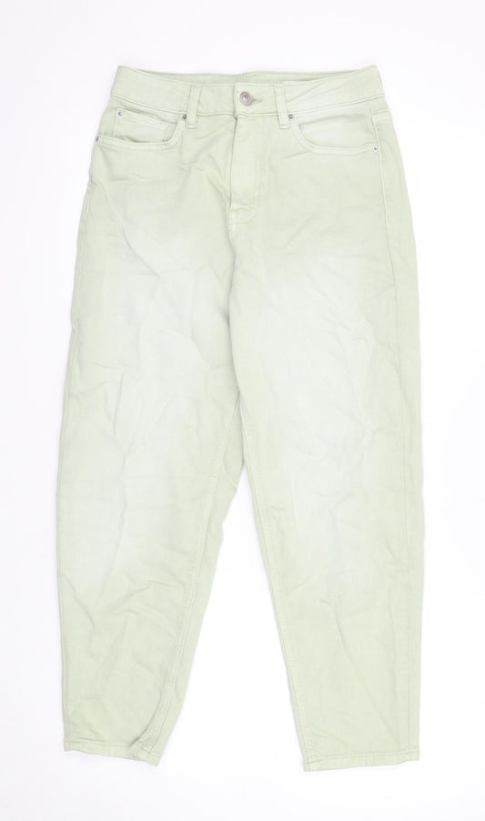 Womens UK Size 8 Marks and Spencer Regular Fit Boyfriend Green Jeans