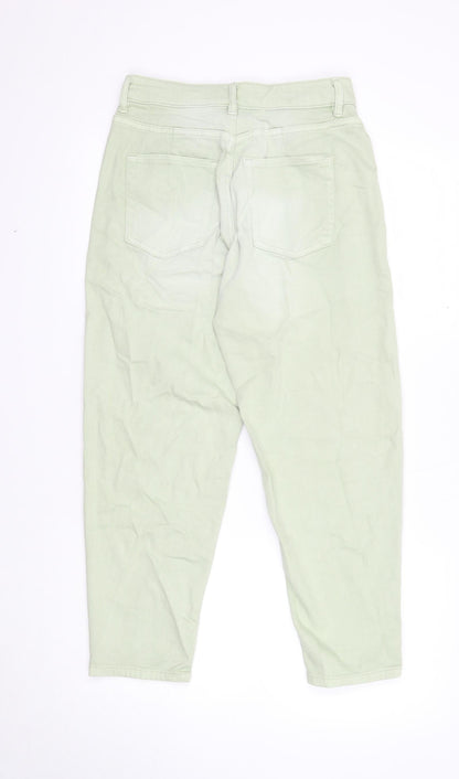 Womens UK Size 8 Marks and Spencer Regular Fit Boyfriend Green Jeans