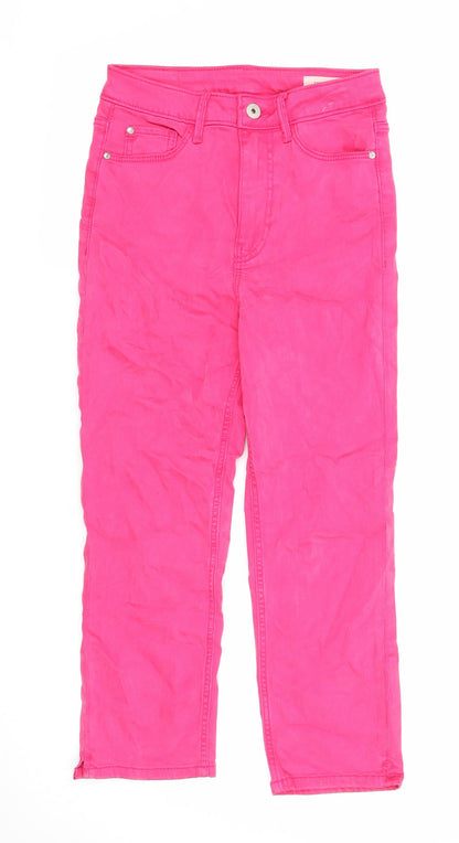 Womens UK Size 6 Marks and Spencer Regular Fit Straight Pink Jeans