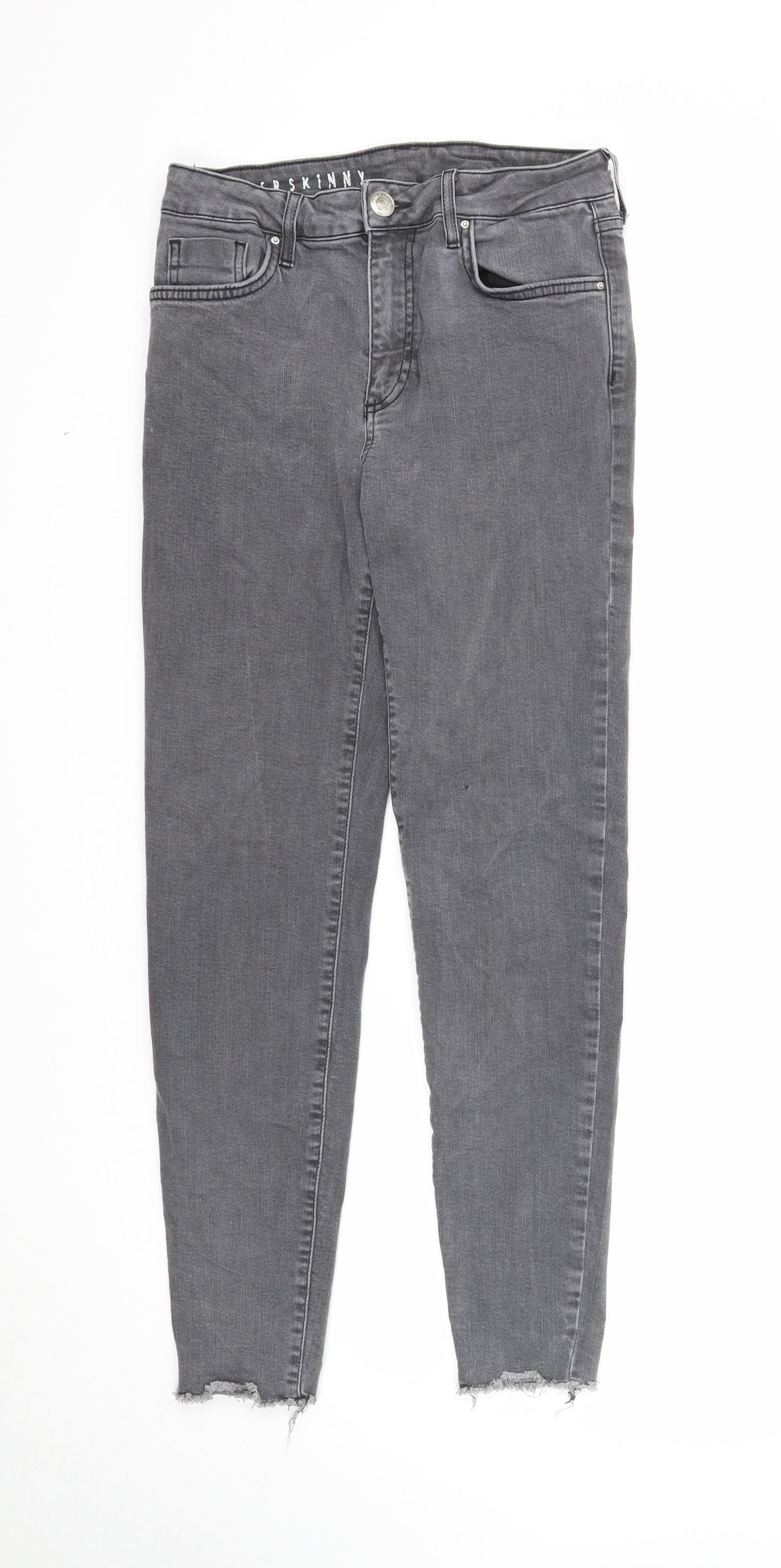 Womens UK Size 12 Marks and Spencer Regular Fit Skinny Grey Jeans