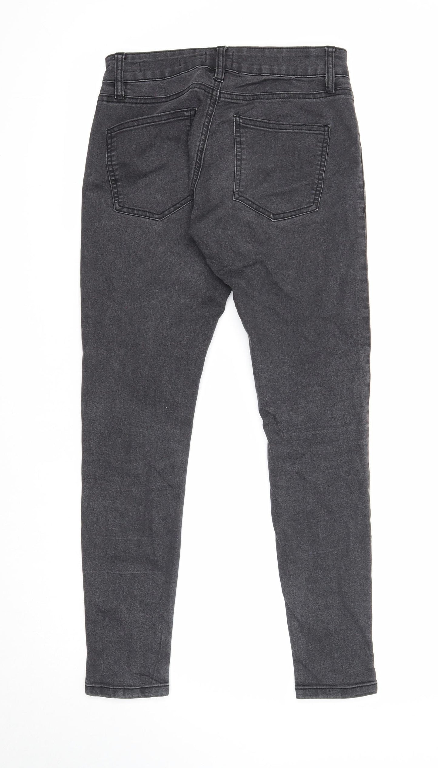 Womens UK Size 10 Preworn Regular Fit Skinny Black Jeans