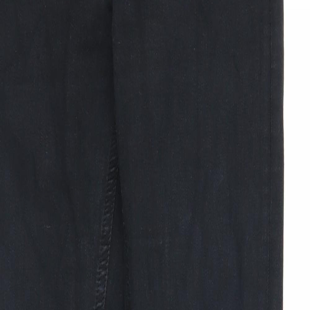 Topshop Womens Black Cotton Skinny Jeans Size 26 in Regular Zip