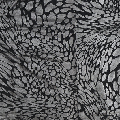 TU Womens Black Geometric Polyester Basic Blouse Size 14 Boat Neck