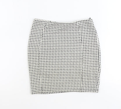 Papaya Womens Black Geometric Polyester Straight & Pencil Skirt Size 10