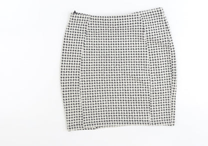 Papaya Womens Black Geometric Polyester Straight & Pencil Skirt Size 10